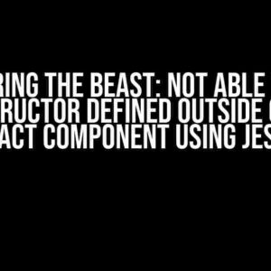 Conquering the Beast: Not able to Mock constructor defined outside of the React Component using Jest?