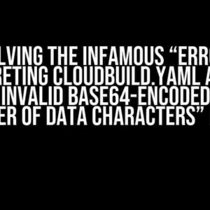 Solving the Infamous “Error: interpreting cloudbuild.yaml as build config: Invalid base64-encoded string: number of data characters” Error