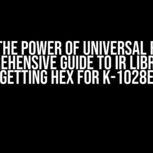 Unlock the Power of Universal Remotes: A Comprehensive Guide to IR Library for Getting HEX for K-1028E