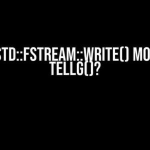 Why std::fstream::write() modifies tellg()?